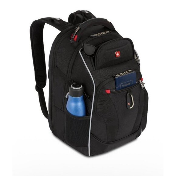 SWISSGEAR Scan Smart TSA Laptop 17.5" Backpack - Black: College Softside Bag - Picture 1 of 11